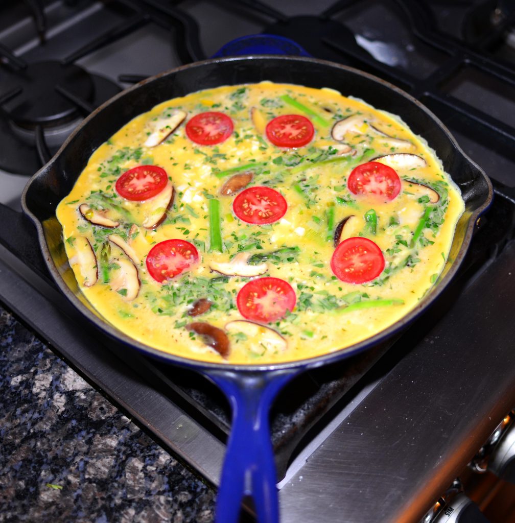Asparagus, Mushrooms and Cheese Frittata|My Global Cuisine 