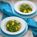 Baby Arugula, Mango and Caramelized Pistachio Salad|My Global Cuisine